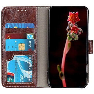 Samsung Galaxy A53 5G Pung Taske med Stativ og Magnetisk Lukning - Brun