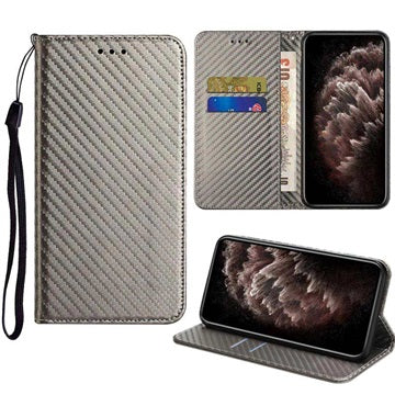 Samsung Galaxy S22 5G Coverpung - Kulfiber - Grå