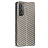 Samsung Galaxy S22 5G Coverpung - Kulfiber - Grå