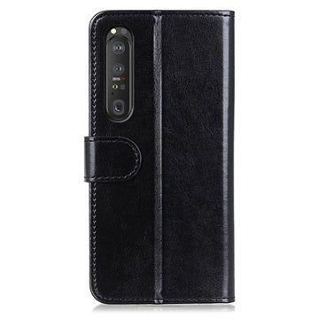 Sony Xperia 1 III Pung Taske med Magnetisk Lukning - Sort