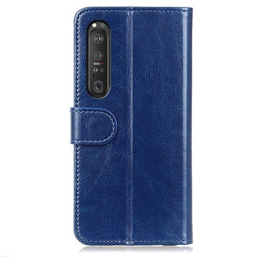 Sony Xperia 1 III Pung Taske med Magnetisk Lukning - Blå
