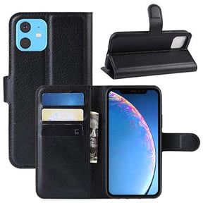 iPhone 11 Pung Taske med Magnetisk Lukning - Sort