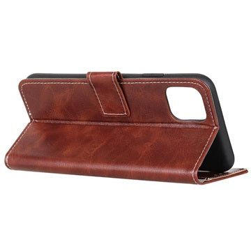 iPhone 12/12 Pro Pung Taske med Magnetisk Lukning - Brun