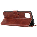 iPhone 12/12 Pro Pung Taske med Magnetisk Lukning - Brun