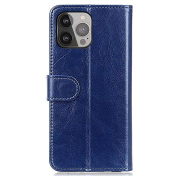iPhone 13 Pro Max Pung Taske med Magnetisk Lukning - Blå