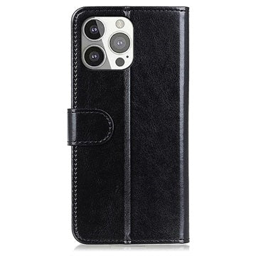 iPhone 13 Pro Pung Taske med Magnetisk Lukning - Sort
