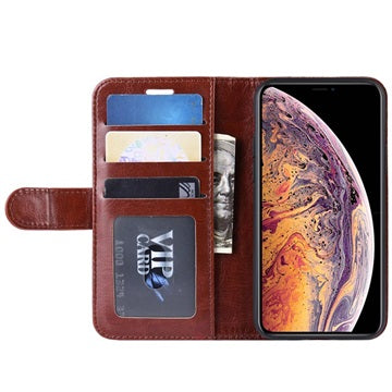 iPhone 11 Pro Max Pung Taske med Magnetisk Lukning - Brun