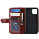 iPhone 11 Pro Max Pung Taske med Magnetisk Lukning - Brun