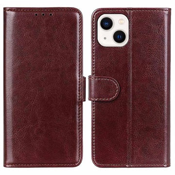 iPhone 14 Plus Pung Taske med Magnetisk Lukning - Brun