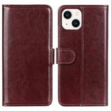 iPhone 14 Plus Pung Taske med Magnetisk Lukning - Brun