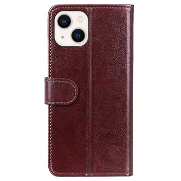 iPhone 14 Plus Pung Taske med Magnetisk Lukning - Brun