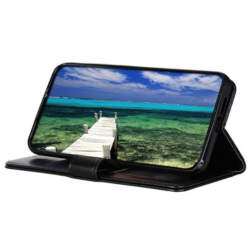 iPhone 14 Pro Pung Taske med Stand - Sort