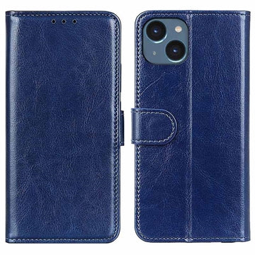 iPhone 15 Plus Pung Taske med Magnetisk Lukning - Blå