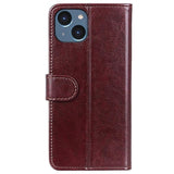 iPhone 15 Plus Pung Taske med Magnetisk Lukning - Brun