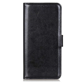 iPhone 15 Pro Pung Taske med Magnetisk Lukning - Sort