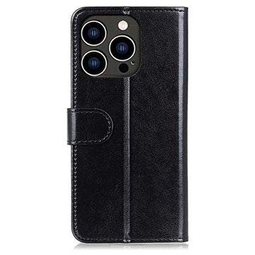 iPhone 15 Pro Pung Taske med Magnetisk Lukning - Sort