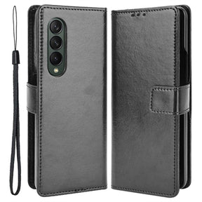 Samsung Galaxy Z Fold4 Pung Cover med Kortlomme - Sort