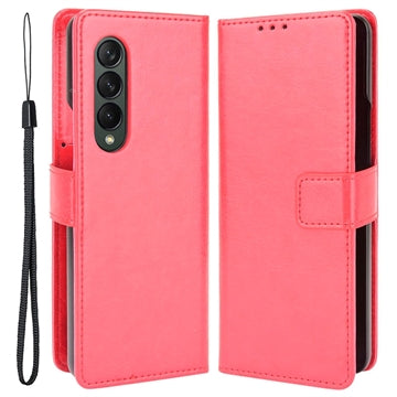 Samsung Galaxy Z Fold4 Pung Cover med Kortlomme - Rød