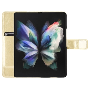 Samsung Galaxy Z Fold4 Pung Cover med Kortlomme - Guld