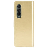 Samsung Galaxy Z Fold4 Pung Cover med Kortlomme - Guld