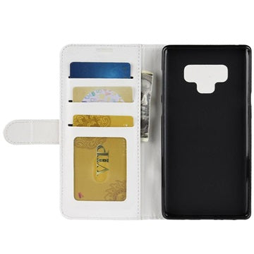 Samsung Galaxy Note9 Pung Taske med Stativ og Magnetisk Lukning - Hvid