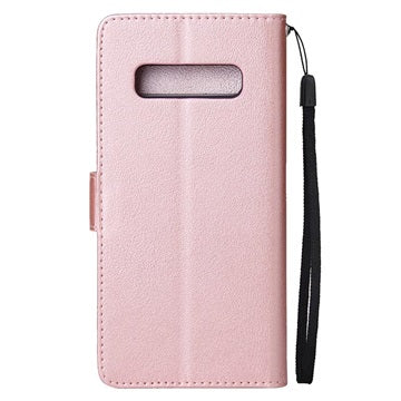 Samsung Galaxy S10+ Pung Taske med Stativ - Rødguld