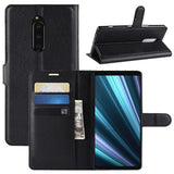 Sony Xperia 1 Pung Taske med Stativ - Sort