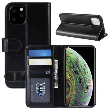 iPhone 11 Pro Pung med Stativ og Magnetisk Lukning - Sort