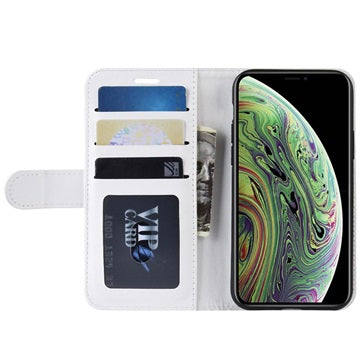 iPhone 11 Pro Pung med Stativ og Magnetisk Lukning - Hvid