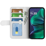 Motorola Moto G Stylus 5G (2025)/Edge 60 Stylus Pung med Magnetisk Lukning - Hvid