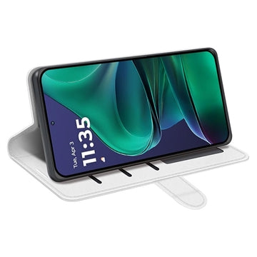 Motorola Moto G Stylus 5G (2025)/Edge 60 Stylus Pung med Magnetisk Lukning - Hvid