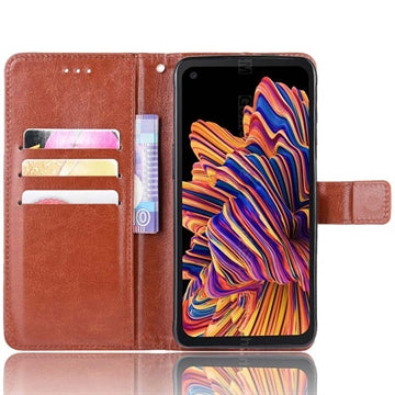 Samsung Galaxy Xcover Pro Pung Taske med Magnetisk Lukning - Brun