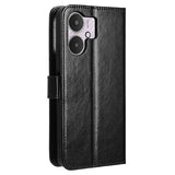 Xiaomi Redmi 13C 5G/Poco M6 Pung Cover med Magnetisk Lukning - Sort