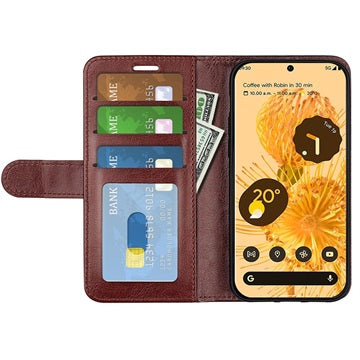 Google Pixel 7 Pung med Magnetisk Lukning - Brun