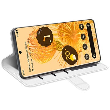 Google Pixel 7 Pro Pung Taske med Magnetisk Lukning - Hvid