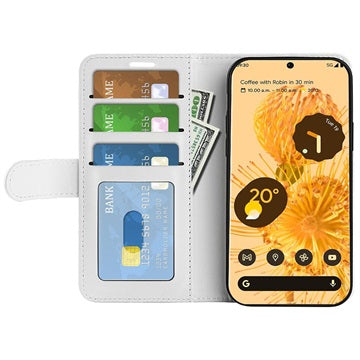 Google Pixel 7 Pro Pung Taske med Magnetisk Lukning - Hvid