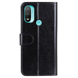 Motorola Moto E20/E30/E40 Pung med Magnetisk Lukning - Sort
