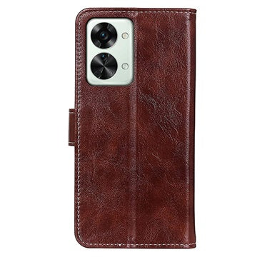 OnePlus Nord 2T Pung Taske med Magnetisk Lukning - Brun