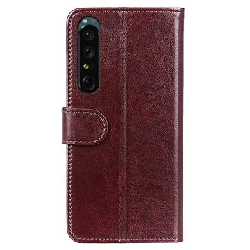 Sony Xperia 1 IV Pung Taske med Magnetisk Lukning - Brun
