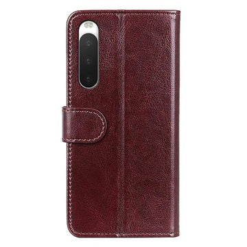 Sony Xperia 10 IV Pung med Magnetisk Lukning - Brun