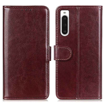 Sony Xperia 10 V Pung med Magnetisk Lukning - Brun
