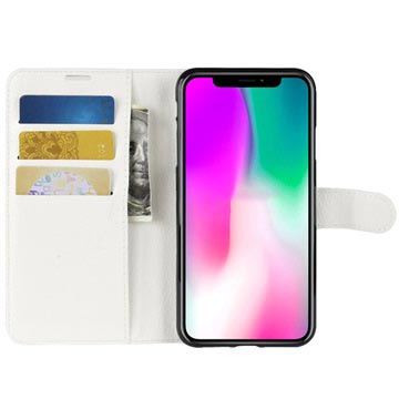 iPhone XR Pung Taske med Magnetisk Lukning - Hvid