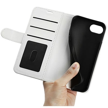 iPhone 16e/17e Pung med Magnetisk Lukning - Hvid