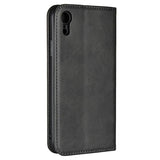 iPhone XR Retro Pung Taske med Magnetisk Lukning - Sort