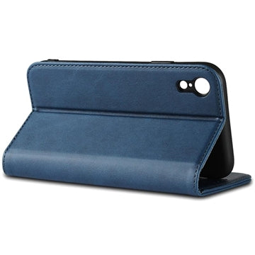 iPhone XR Retro Pung Taske med Magnetisk Lukning - Blå