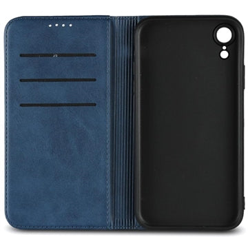 iPhone XR Retro Pung Taske med Magnetisk Lukning - Blå