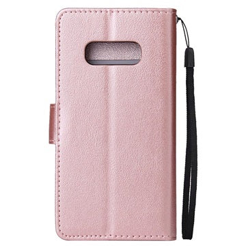 Samsung Galaxy S10e Pung Taske med Stativ - Rødguld