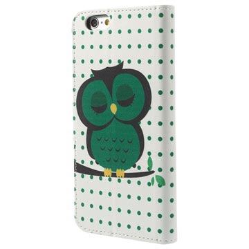 iPhone 6 / 6S Pung / Taske - Grøn Ugle