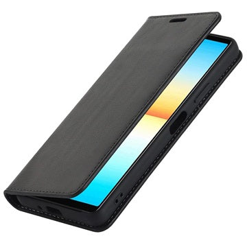 Sony Xperia 10 IV Læderpung med Stativ - Sort