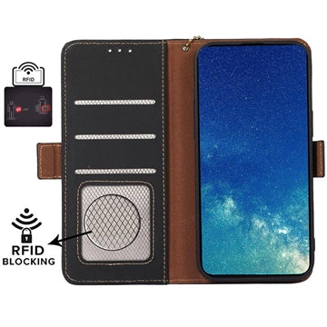 Samsung Galaxy A34 5G Læderpung med RFID - Sort